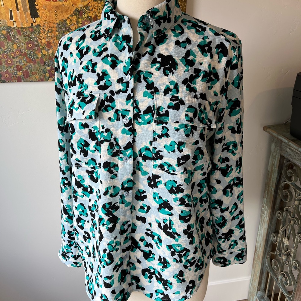 Jones New York Ladies Print Blouse Size L